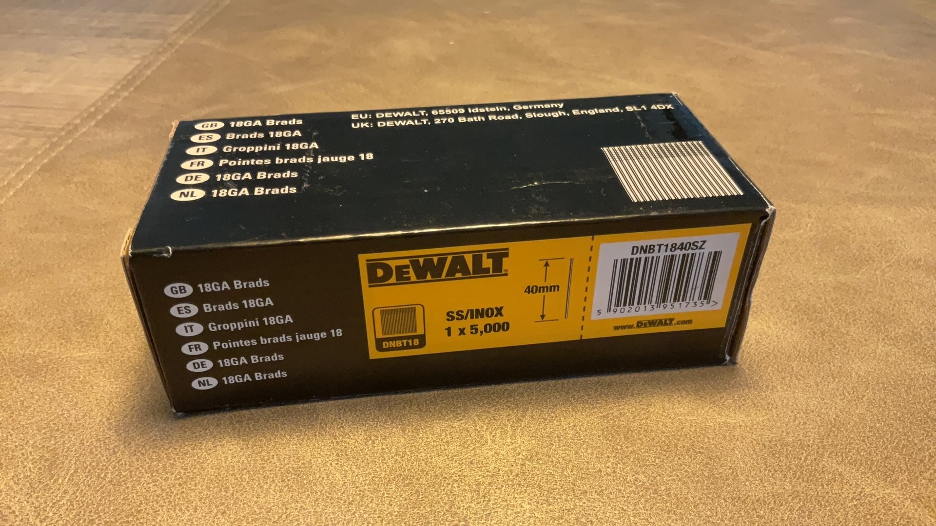 DeWalt inox spijkers voor spijkermachine Nieuw!, Bricolage & Construction, Quincaillerie & Fixations, Enlèvement, Neuf, Clous