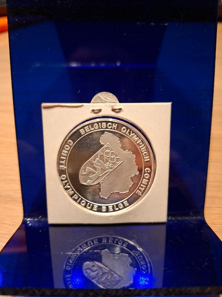 België – Zilveren penning 999,9 – Olympische Spelen 1976, Postzegels en Munten, Ophalen, Zilver, Losse munt, Zilver
