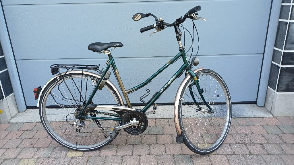 Dames Fiets Gazelle Groen, Fietsen en Brommers, Fietsen | Dames | Damesfietsen, Ophalen, Velgrem, Gazelle, 53 tot 56 cm