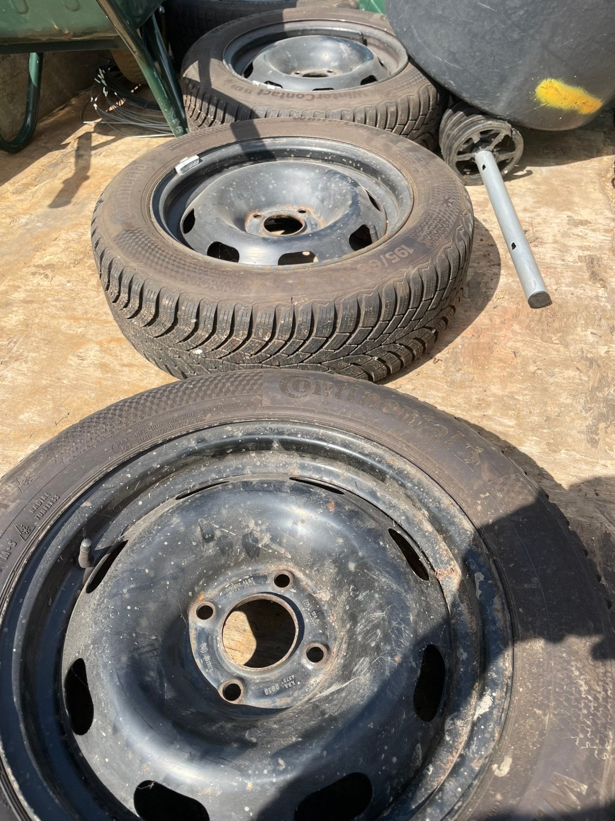 15 wielen en 195/60/15 winterbanden, Auto-onderdelen, Banden en Velgen, Band(en), Ophalen