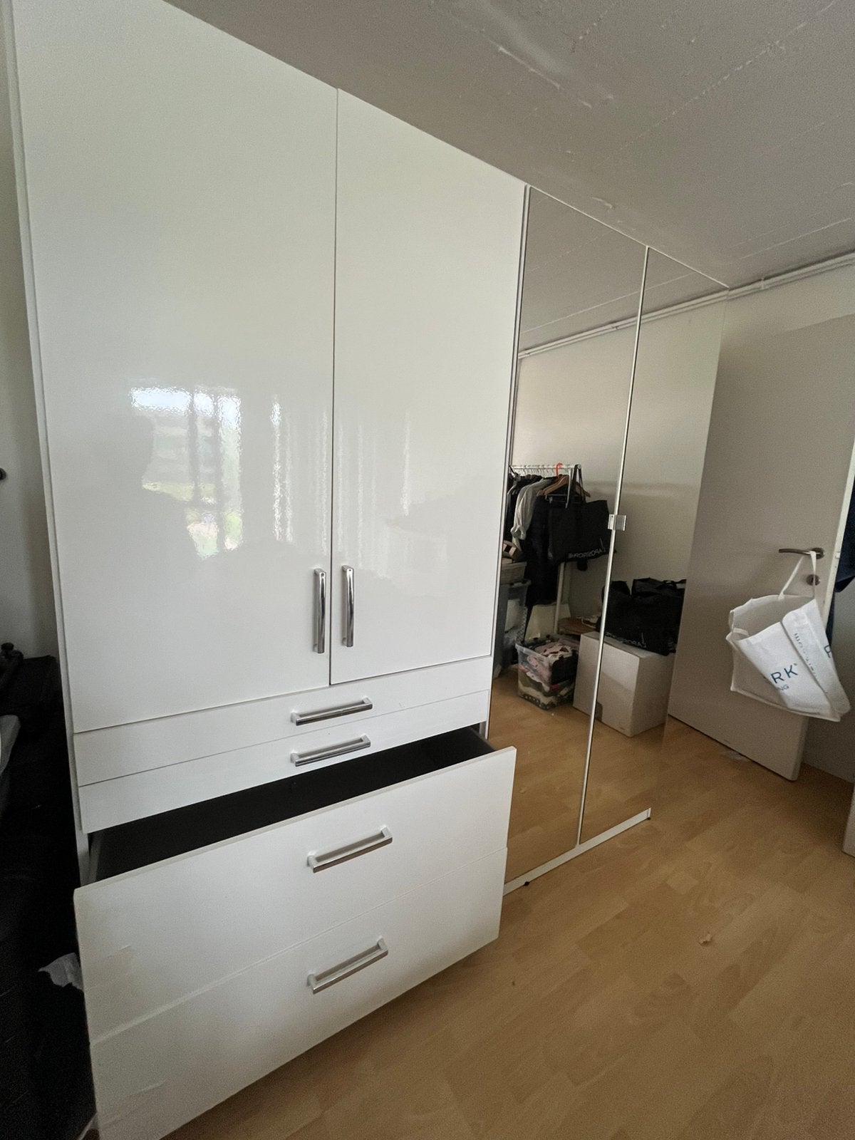 Kledingkast, Gebruikt, 150 tot 200 cm, Eikenhout, 4 deuren kast