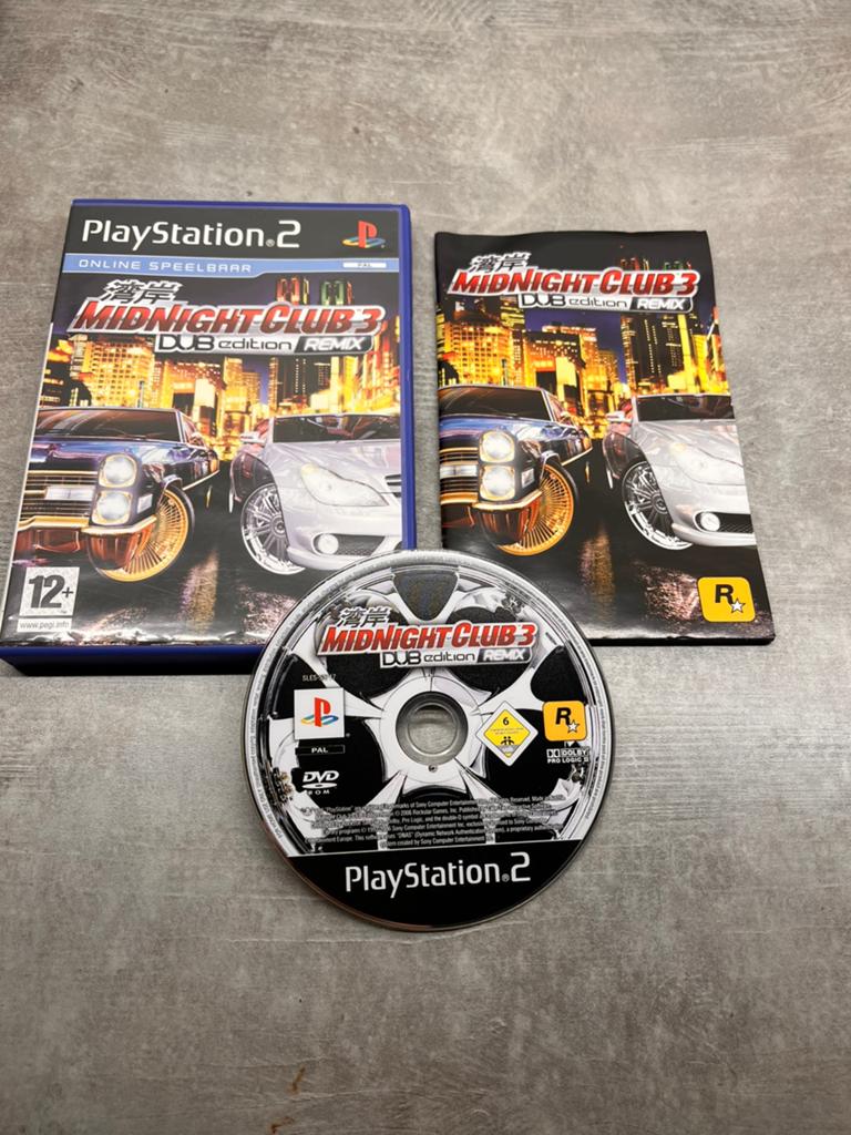Midnight Club 3 DUB Edition Remix PS2 | Compleet, Games en Spelcomputers, Games | Sony PlayStation 2, Gebruikt, Ophalen of Verzenden