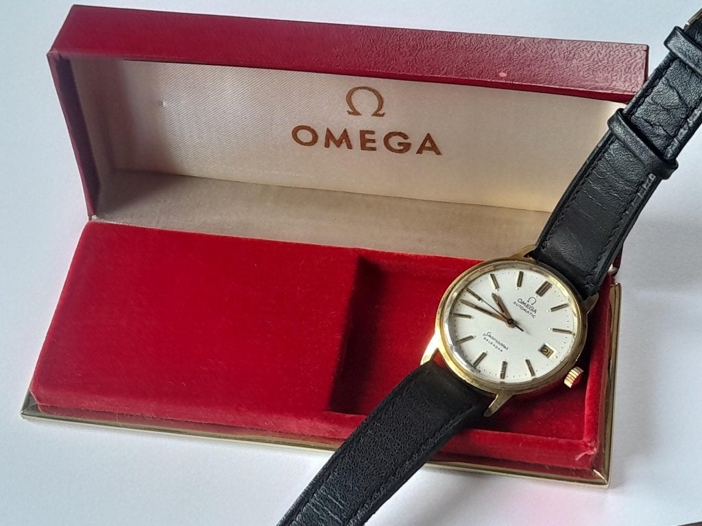 Montre Omega, Bijoux, Sacs & Beauté, Enlèvement ou Envoi, Utilisé, Acier, Omega