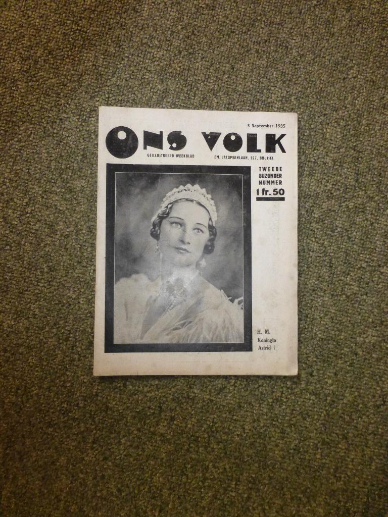 Ons Volk: koningin Astrid, Verzamelen, Koningshuis en Royalty, Gebruikt, Tijdschrift of Boek, Ophalen