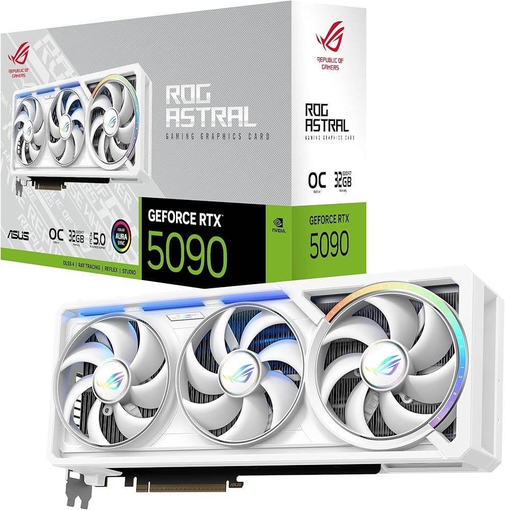 ASUS ROG Astral GeForce RTX 5090 32GB GDDR7 WHITE OC Edition, Computers en Software, Videokaarten, Ophalen of Verzenden, Zo goed als nieuw
