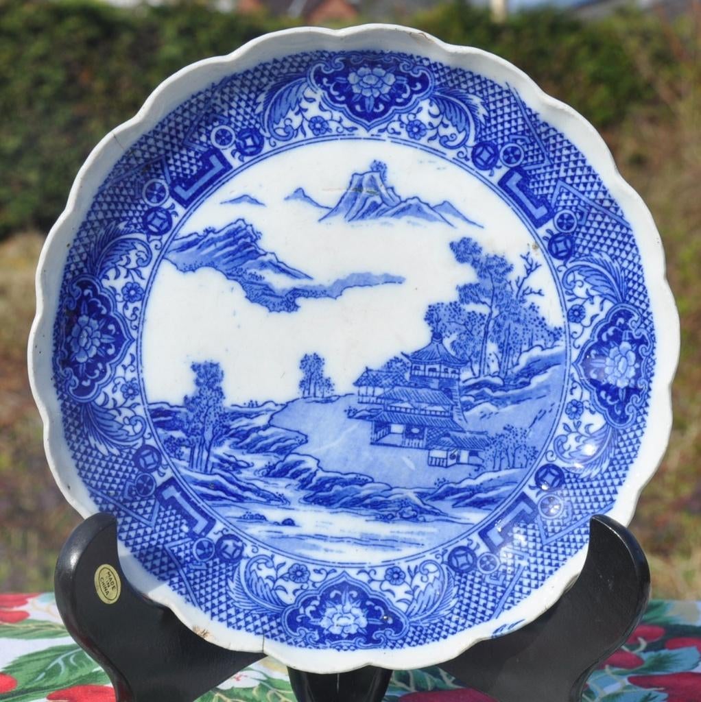 assiette asiatique porcelaine 19eme, Enlèvement ou Envoi