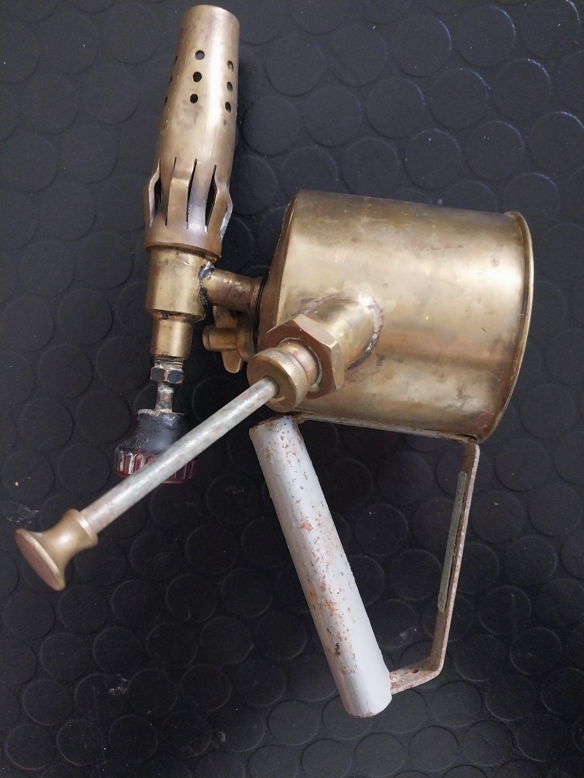 Antieke Messing Soldeerbrander / Blaasbrander - Gemerkt /, Doe-het-zelf en Bouw, Schildersmaterialen, Ophalen