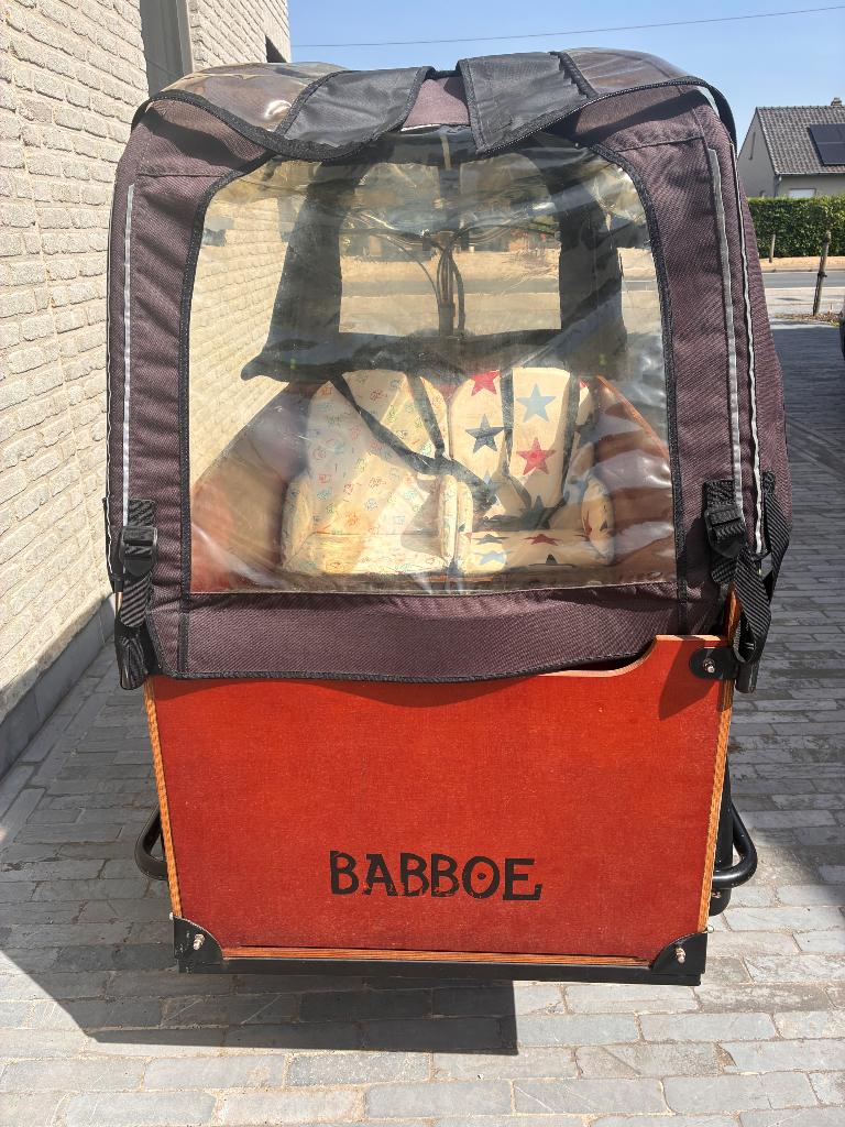 Elektrische bakfiets, Fietsen en Brommers, 4 kinderen of meer, Huif, Zo goed als nieuw, Schijfrem