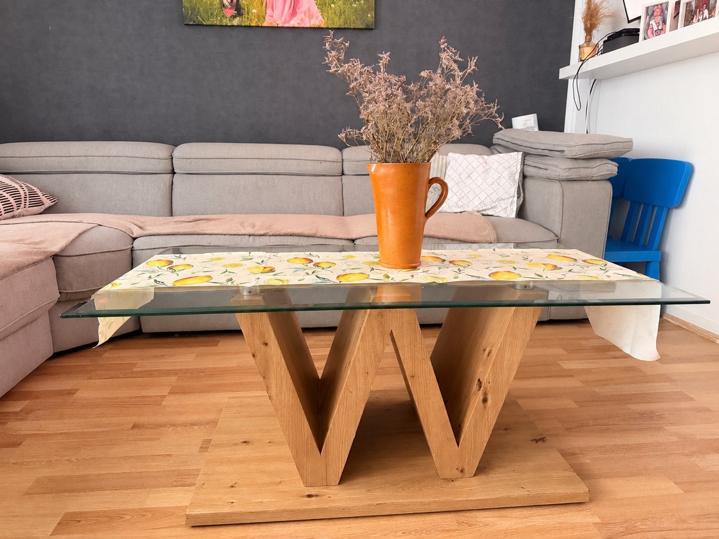 Salontafel, Huis en Inrichting, Tafels | Salontafels, Ophalen, Zo goed als nieuw, Rechthoekig, 50 – 75