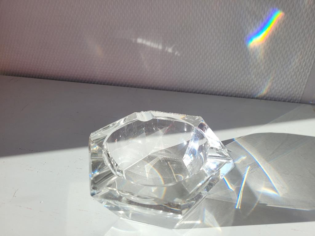 cendrier cristal massif VSL hexagonal/mod Karel/vintage 1960, Antiquités & Art, Envoi