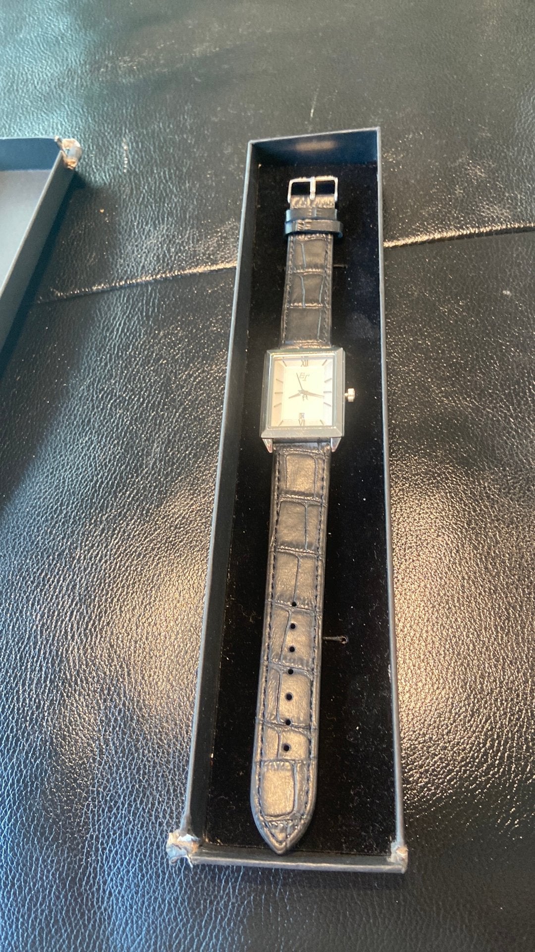 Herenhorloge Eurotops met lederen bandje, Enlèvement ou Envoi, Neuf