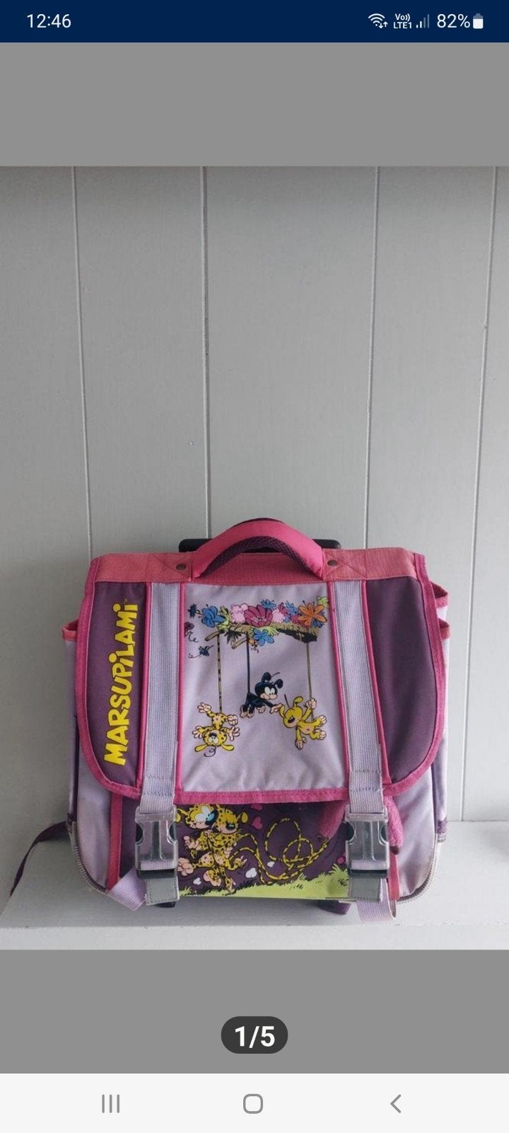 Cartable roulettes Marsupilami, Enlèvement ou Envoi, Neuf, Porte-documents ou Cartable