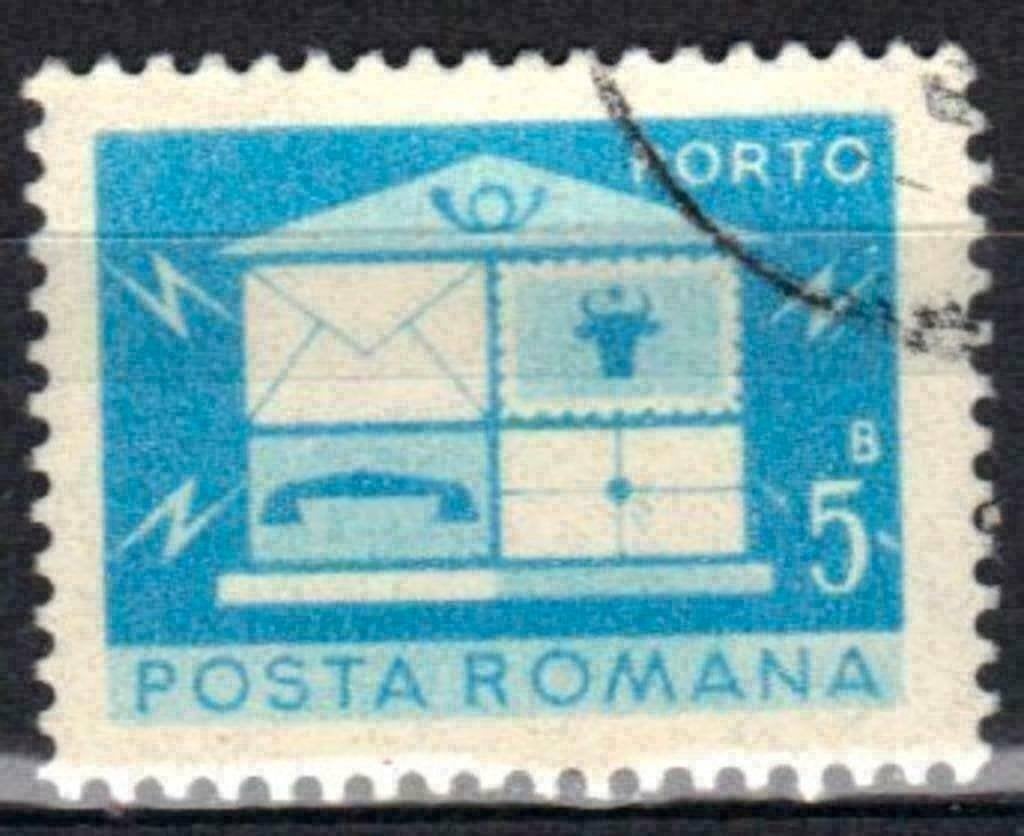 Roemenie 1974 - Yvert 133aTX - Postsymbolen (ST), Verzenden, Gestempeld