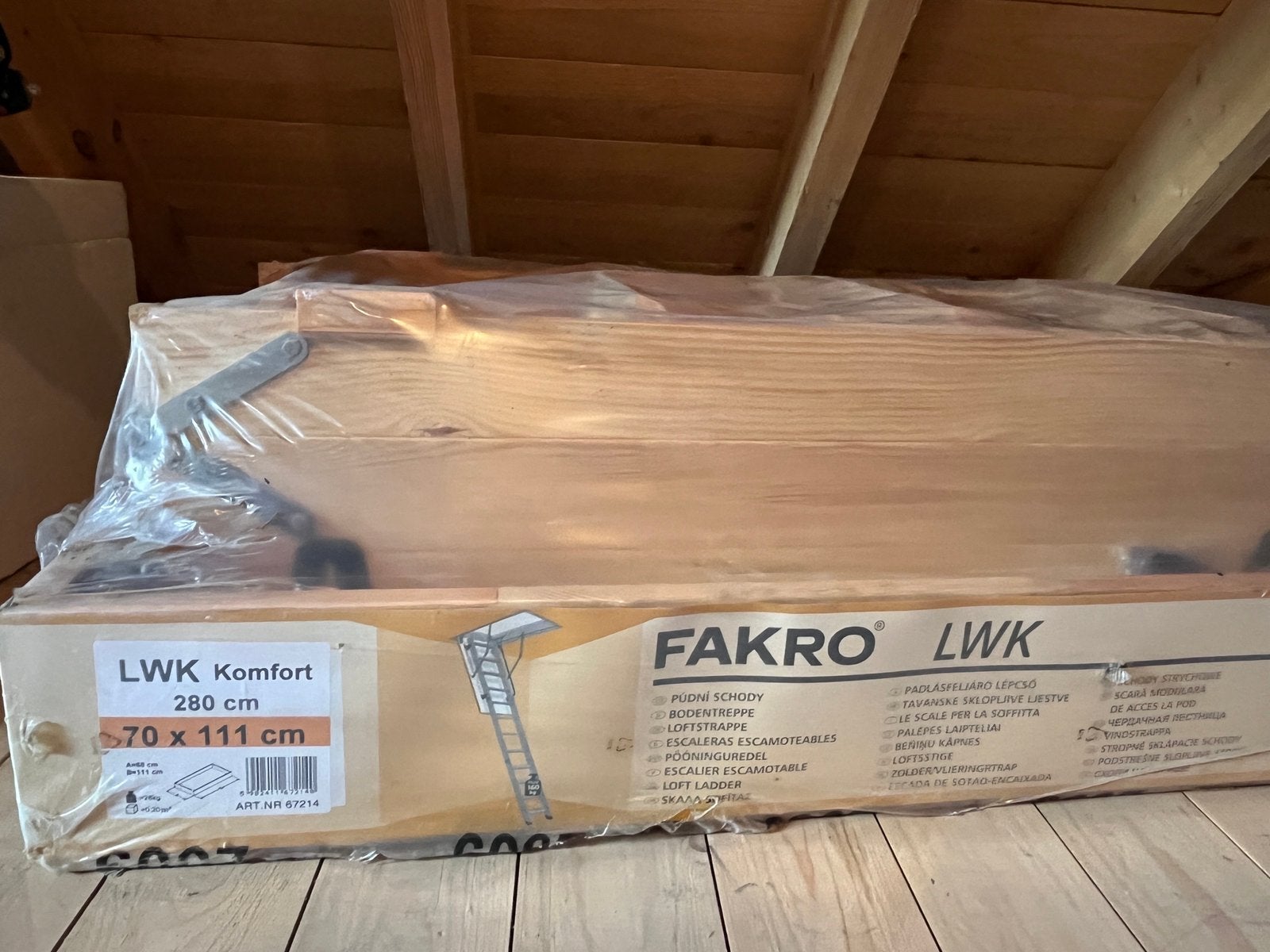 Fakro zoldertrap LWK komfort 70x111 H2m80, Ophalen, Trap, Nieuw, Opvouwbaar of Inschuifbaar