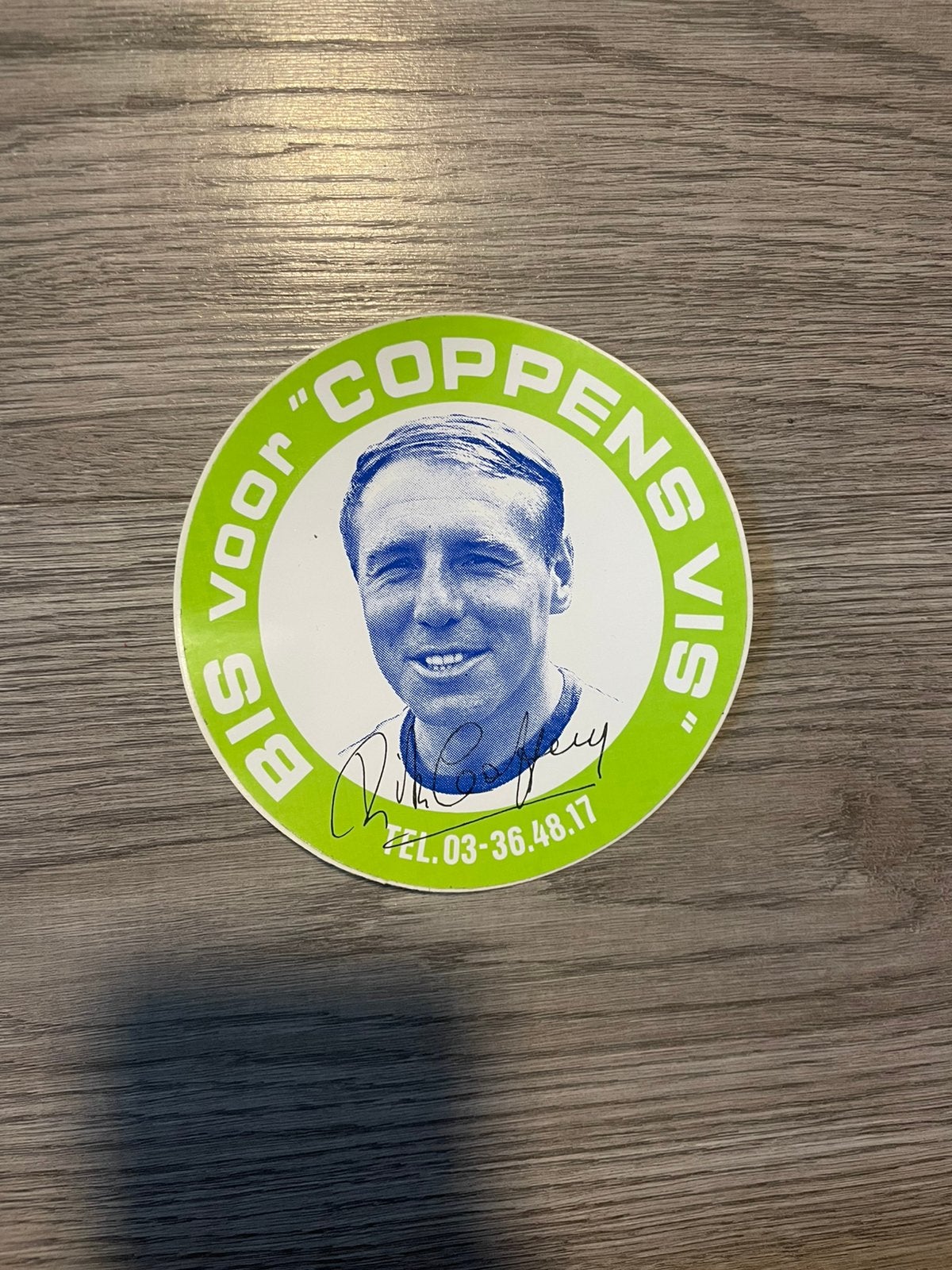 Autocollant signé Rik Coppens, Enlèvement ou Envoi