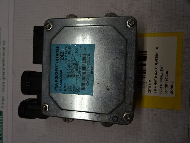 UNITE ELECTRONIQUE Citroën C2 (JM) (9652024280), Citroën, Mevr. I. Hauben, Utilisé, Rue de l'Espoir 34 34
4030  GRIVEGNÉE, BE