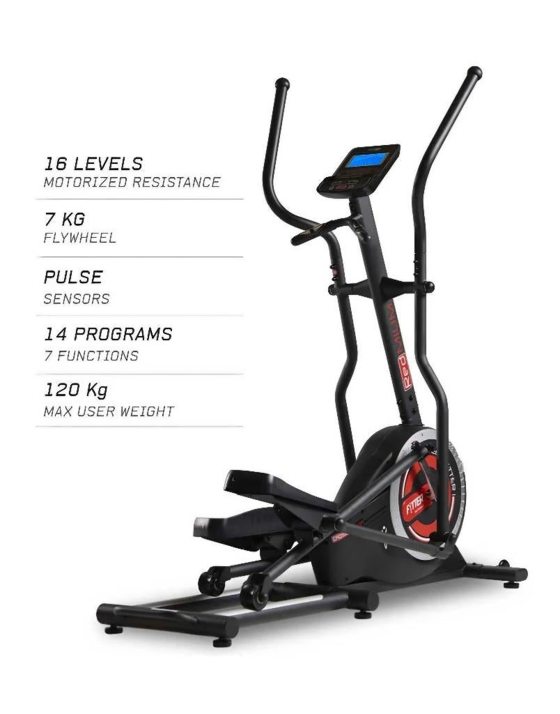 Crossfit Crosstrainer 14 programma's en hartslagmeter, Aluminium, Comme neuf, Enlèvement, Vélo elliptique