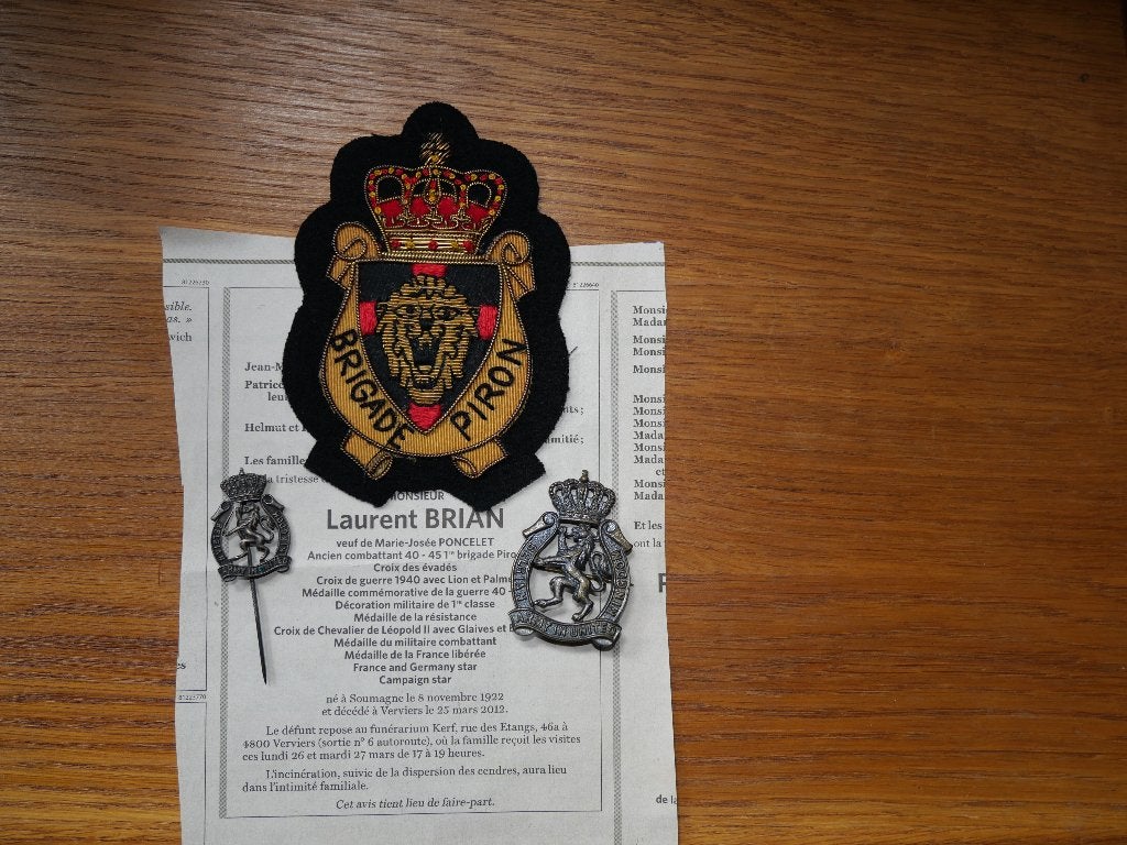 Brigade Piron 1944-1945, Verzamelen, Ophalen of Verzenden, Landmacht, Embleem of Badge