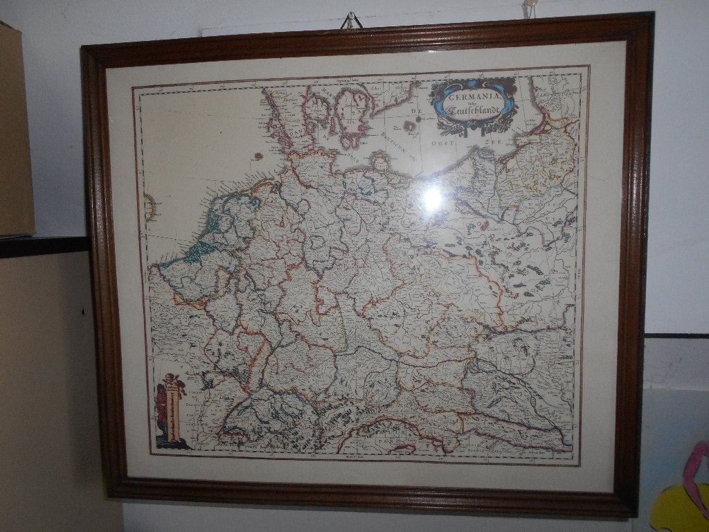 Middeleeuwse kaart van Duitsland, Boeken, Atlassen en Landkaarten, Ophalen, Voor 1800, Duitsland, Landkaart