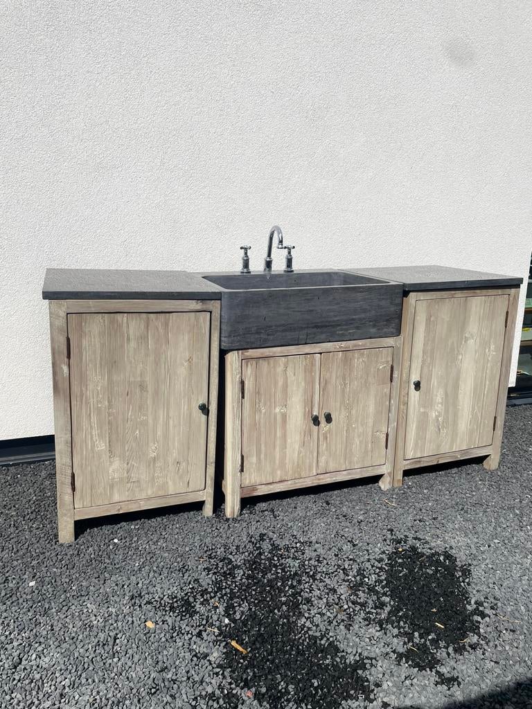 Landelijke (buiten)keuken gootsteenkast met arduinen bladen, Huis en Inrichting, Kasten | Dressoirs, Ophalen of Verzenden, Zo goed als nieuw