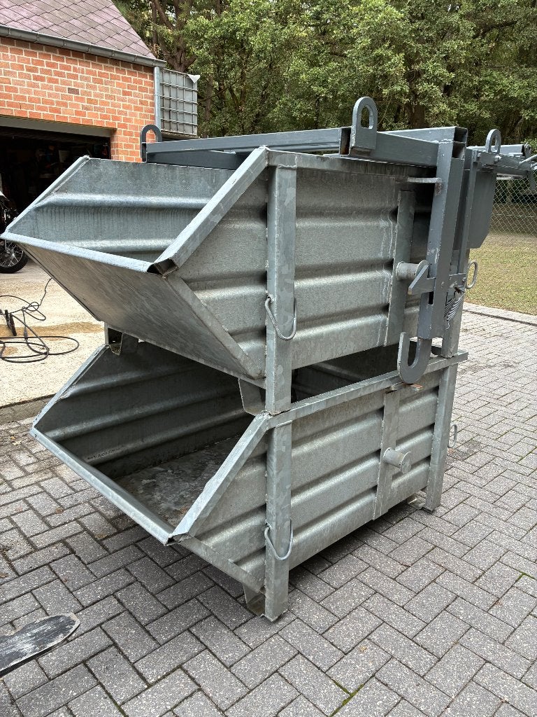 2afval stapel en kraan container, Ophalen, Kraan
