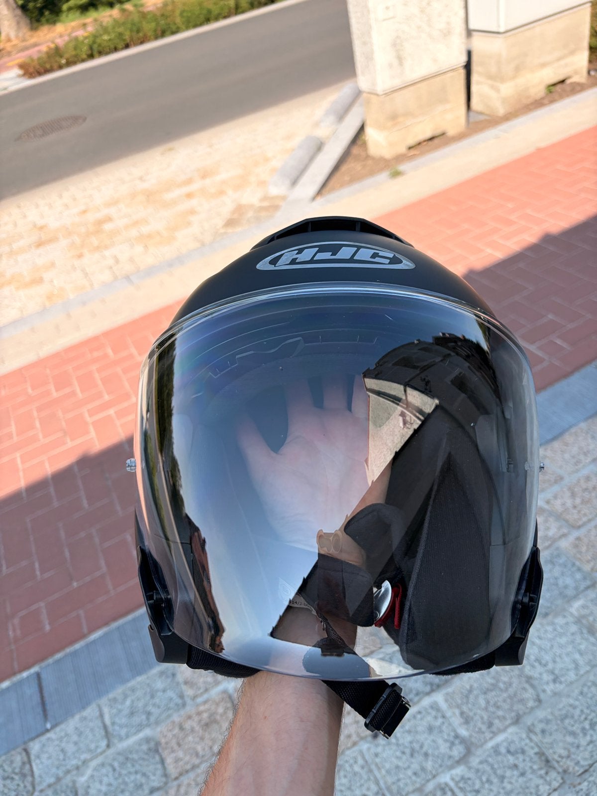 HJC Helm L, Fietsen en Brommers, Ophalen, Zo goed als nieuw, Large