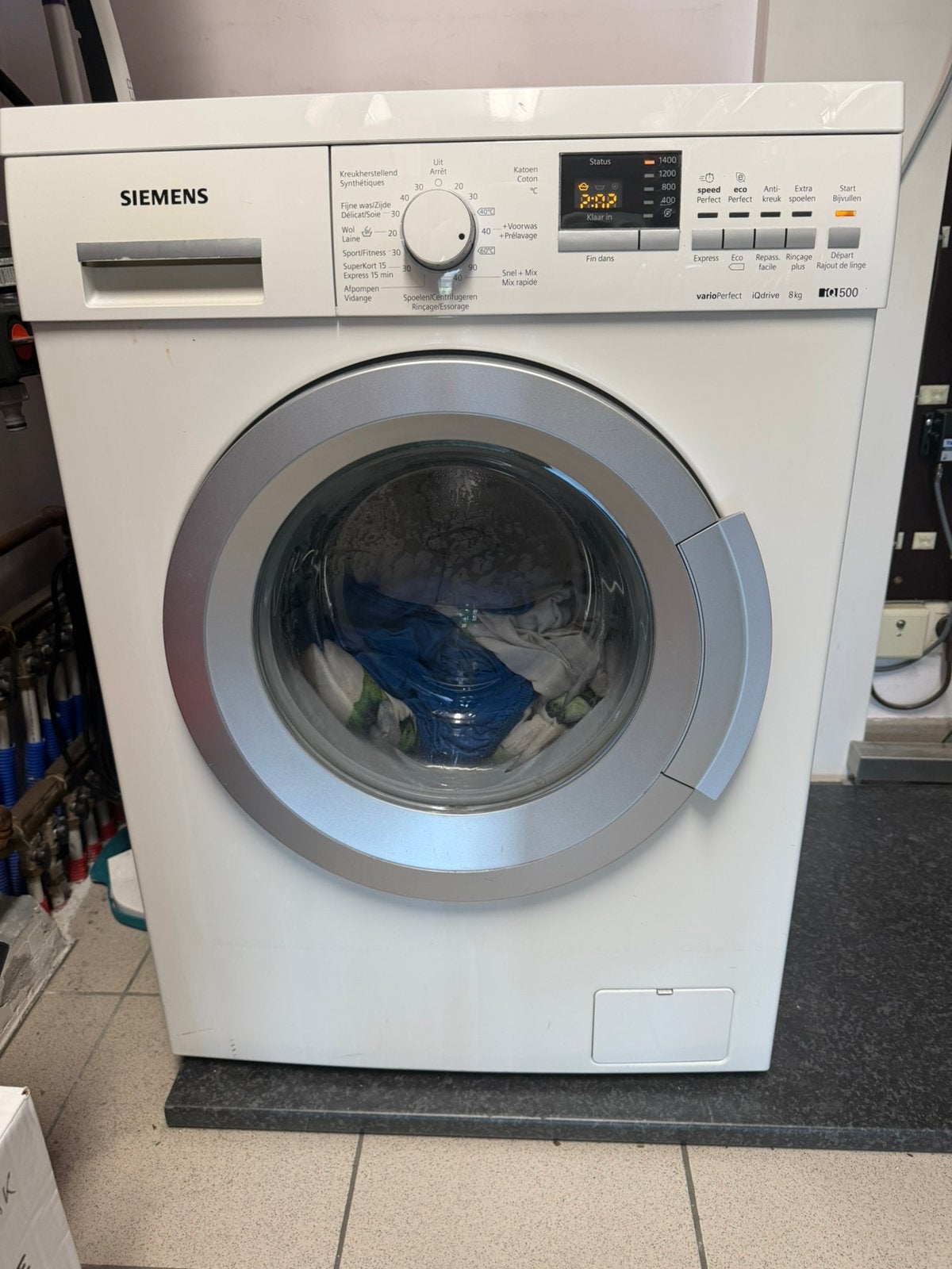 Wasmachine, Elektronische apparatuur, Wasmachines, 8 tot 10 kg, Ophalen, Gebruikt, Voorlader
