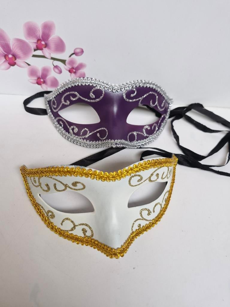 💜 2 Venetiaanse Maskers 🤍, Kleding | Dames, Ophalen of Verzenden, Zo goed als nieuw, Accessoires