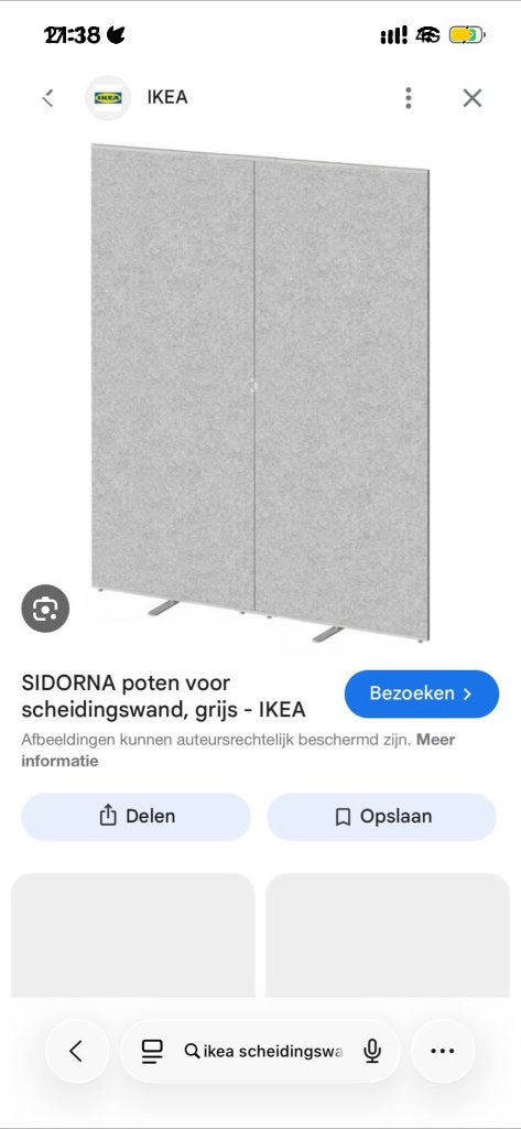 16 Sidorna scheidingswanden, Ophalen, Zo goed als nieuw