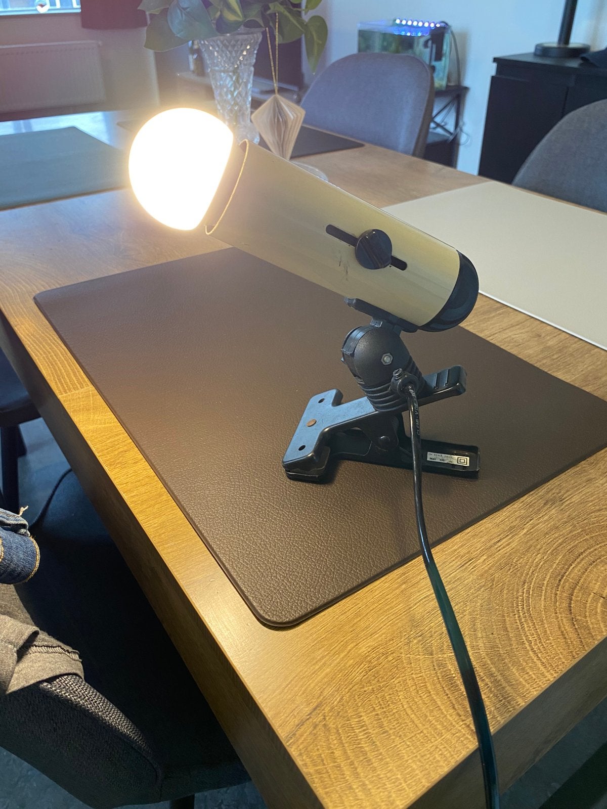 Vintage klemlamp van Targetti Sankey, Klemlamp, Gebruikt, Soft of Flame, Overige fittingen