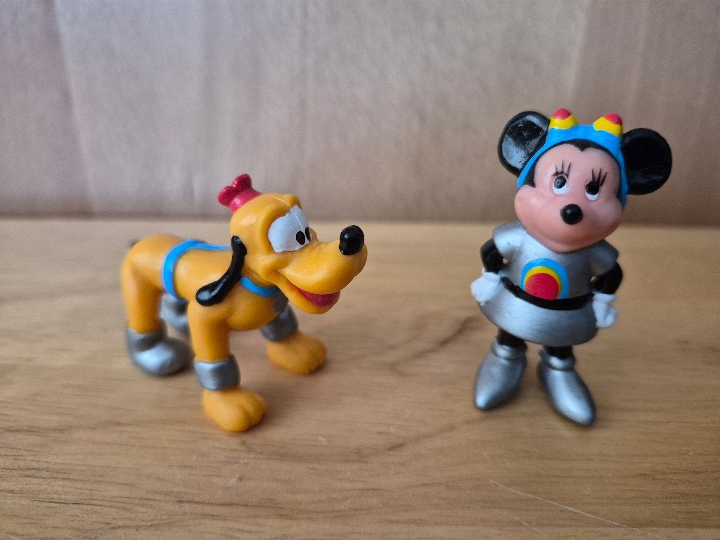 Lot 2 figurines Disney Vintage Captain EO Euro Disney, Enlèvement, Dingo ou Pluto, Statue ou Figurine