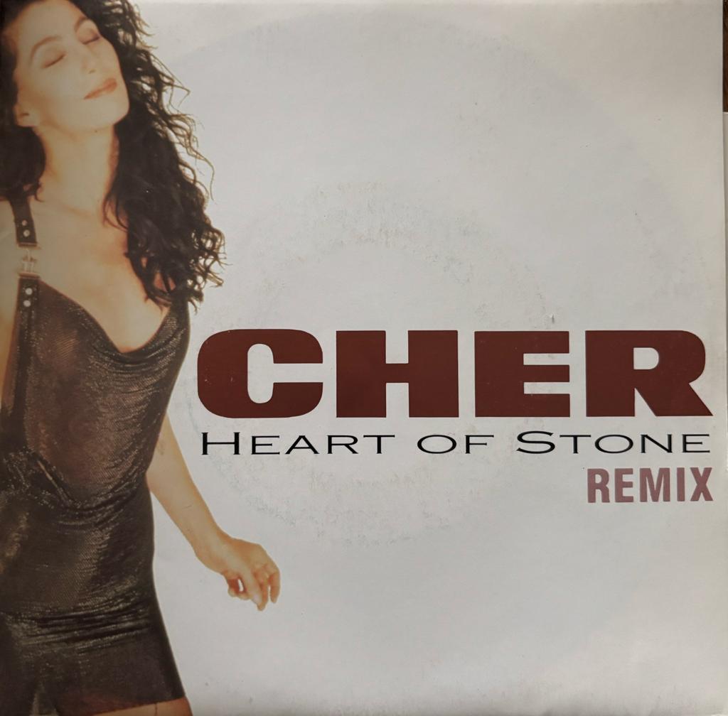 Cher - heart of stone ( remix ) - all because of you 1989, Cd's en Dvd's, Vinyl Singles, Ophalen of Verzenden, Zo goed als nieuw
