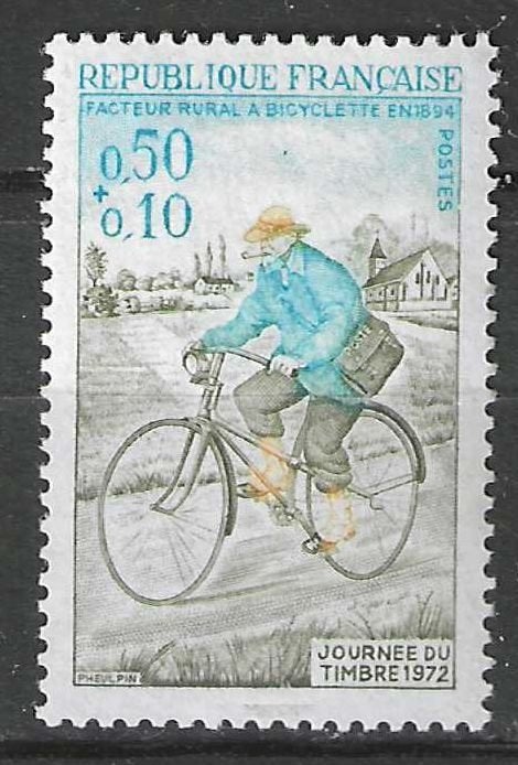 Frankrijk 1972 - Yvert 1710 - Dag van de Postzegel (PF), Verzenden, Postfris