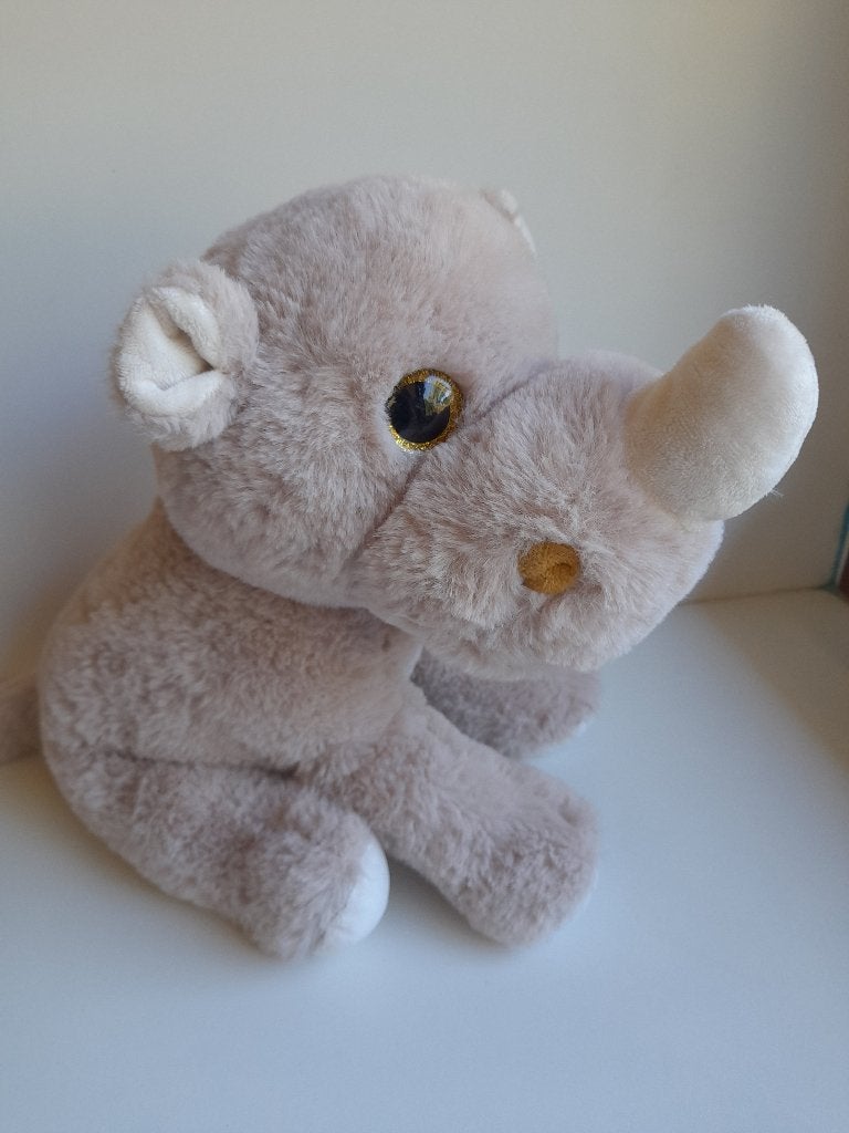 knuffel neushoorn, Ophalen of Verzenden, Zo goed als nieuw, Goud