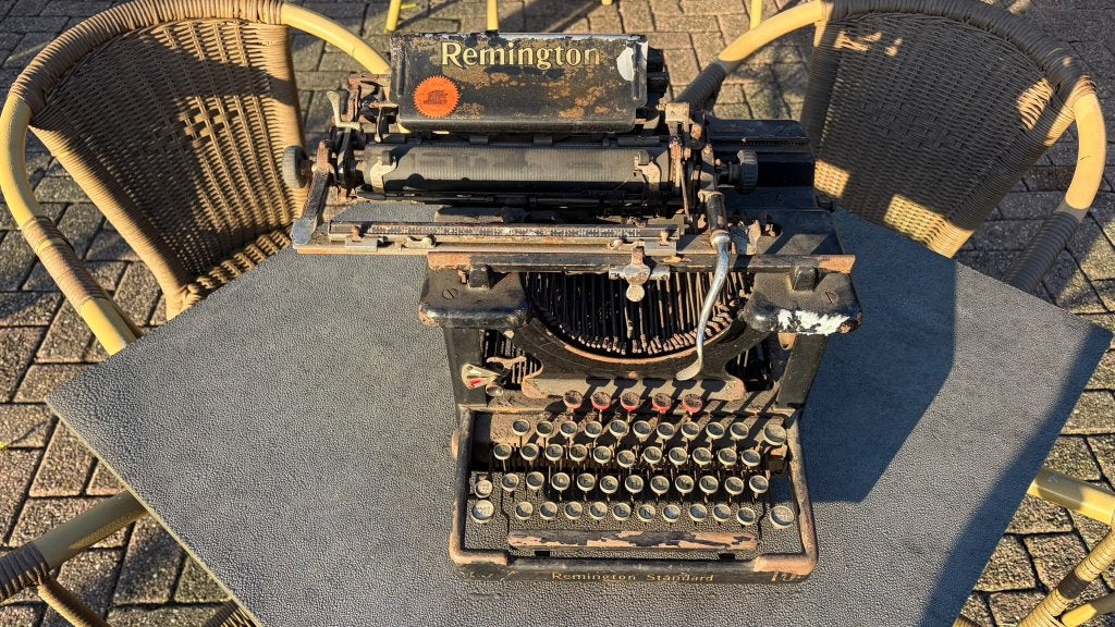 Oude Remington Standard typemachine decoratie antiek, Ophalen, Gebruikt