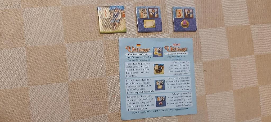 bordspel het dorp promotionele tegels 999 games, Hobby en Vrije tijd, Een of twee spelers, Ophalen of Verzenden, Nieuw, 999 games
