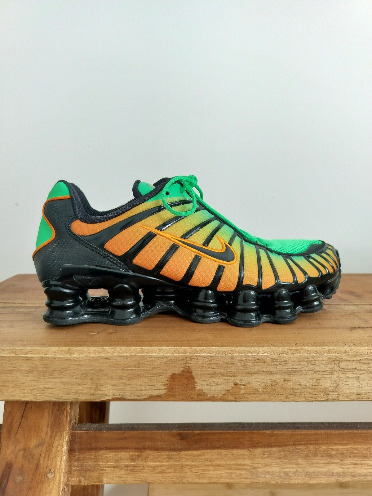 Nike Shox TL Green Orange Bright Ceramic, Kleding | Heren, Schoenen, Overige kleuren, Nike, Ophalen of Verzenden, Zo goed als nieuw
