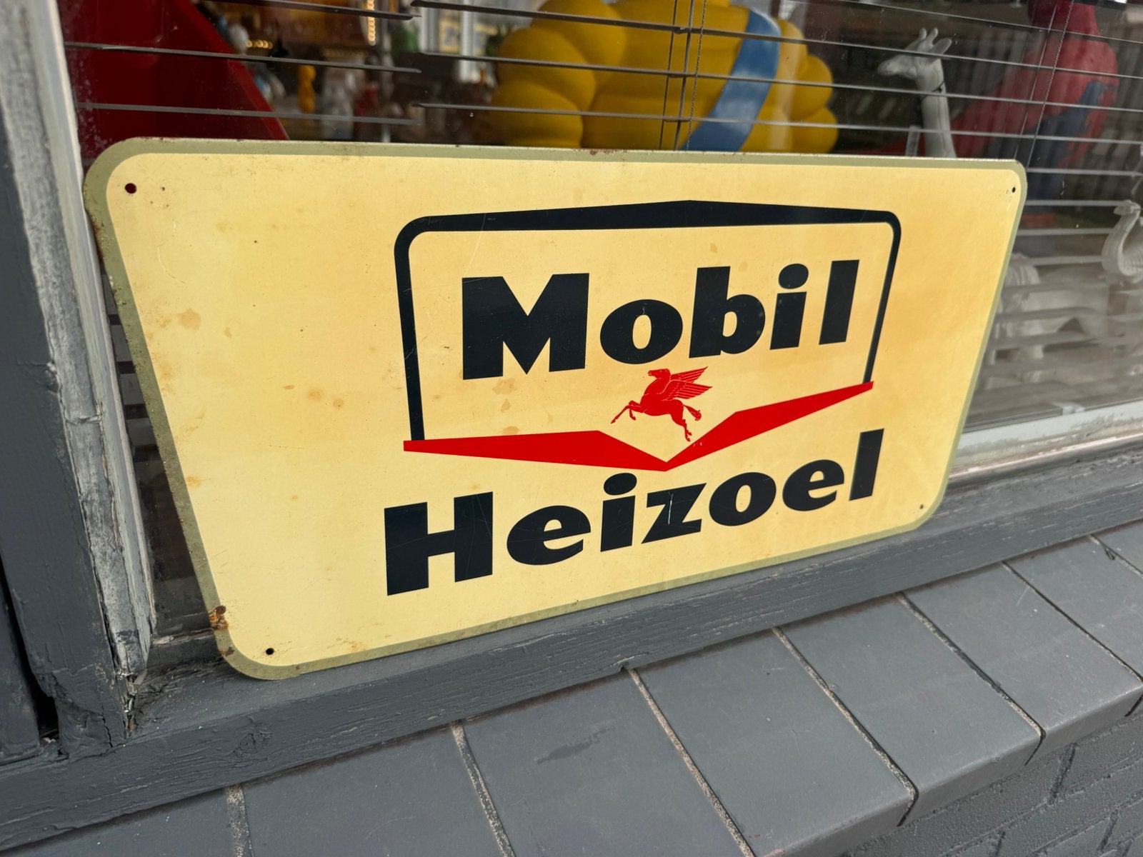 Mobil Pegasus oud Reclamebord, Reclamebord, Gebruikt, ., Ophalen of Verzenden