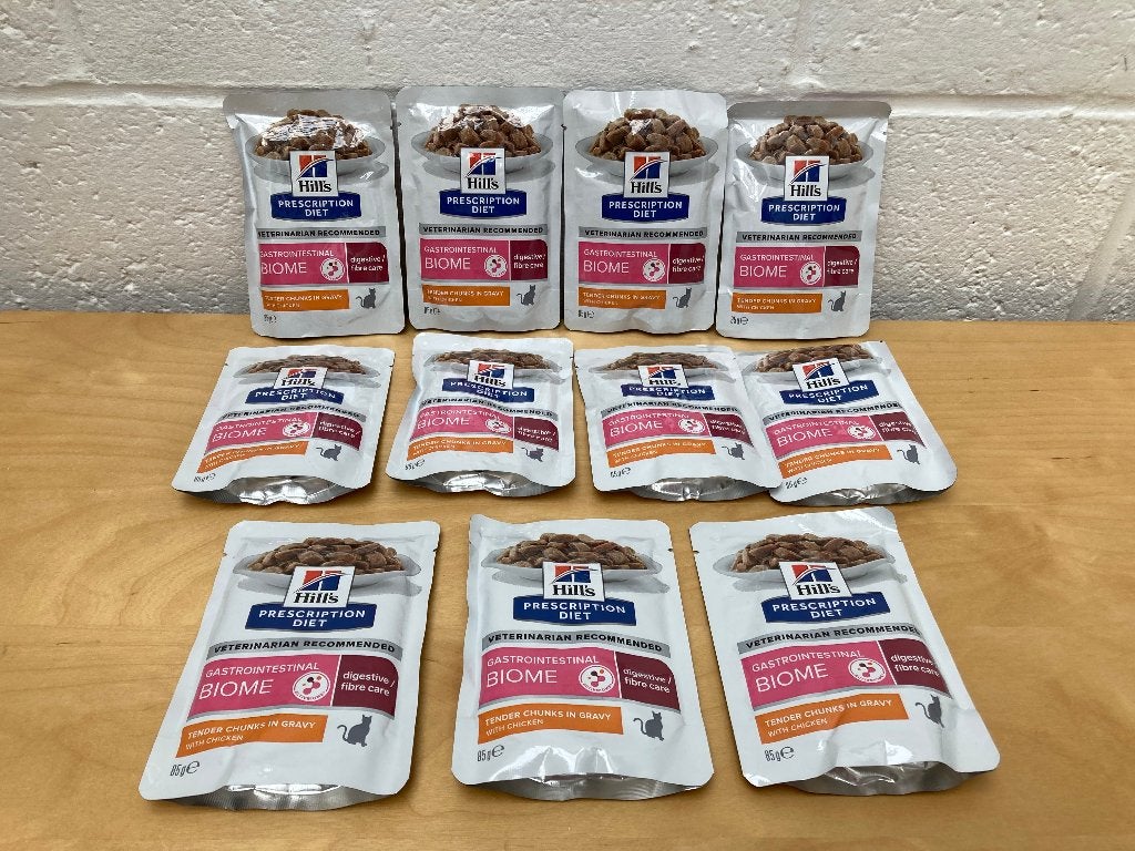 11 pâtées Hill's Gastrointestinal BIOME Poulet pour chats, Animaux & Accessoires, Enlèvement ou Envoi, Neuf