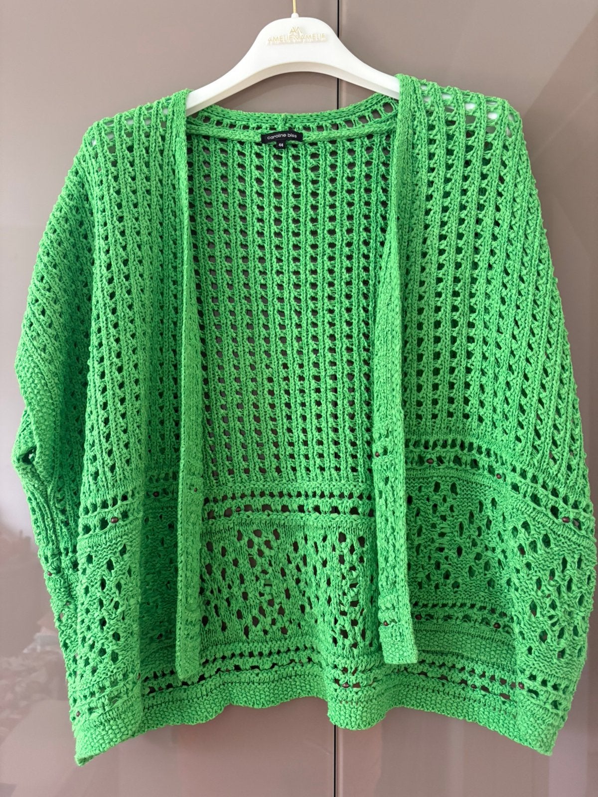 Caroline Biss gilet met parels, Ophalen of Verzenden, Zo goed als nieuw, Maat 42/44 (L), Groen