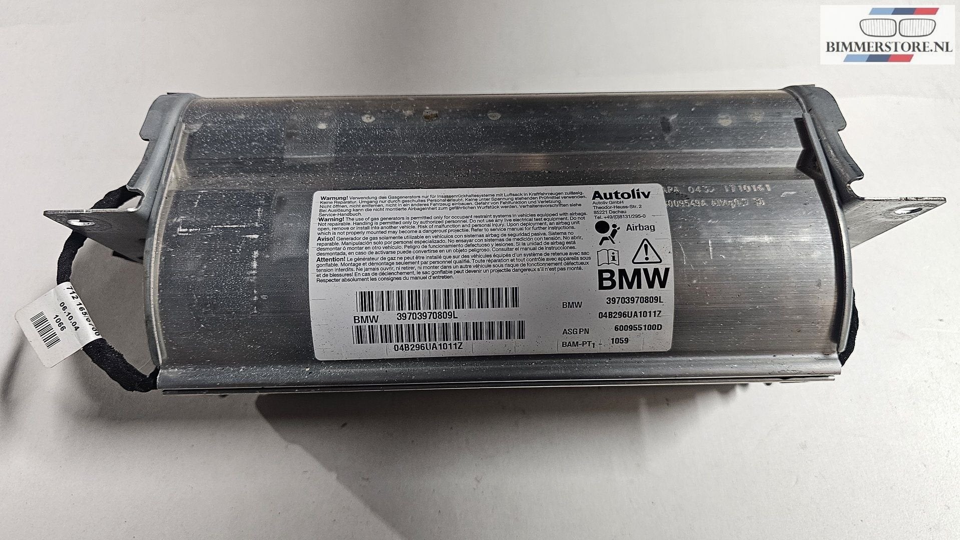 Airbag dashboard passagier BMW 5 Serie E60 E61 39703970809L, -, Origine de la pièce connue, Utilisé, -
