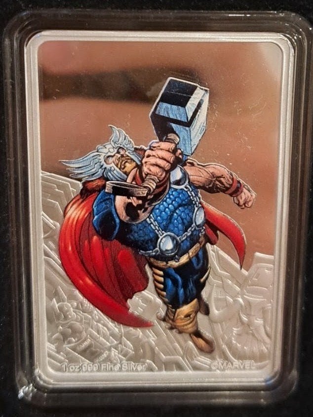 Pièce de 1 oz en argent Marvel Thor (2023) — Certificat très, Timbres & Monnaies, Enlèvement ou Envoi, Argent