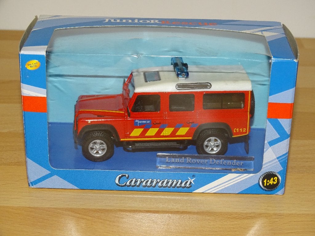 1/43 Pompiers Brandweer Land Rover Defender de panne, Hobby & Loisirs créatifs, Enlèvement ou Envoi, Comme neuf, Voiture, Autres marques
