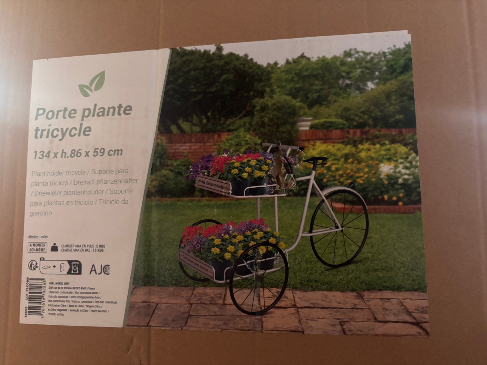 Tricycle porte plantes décoratif, Jardin & Terrasse, Bacs à fleurs & Jardinières, Enlèvement