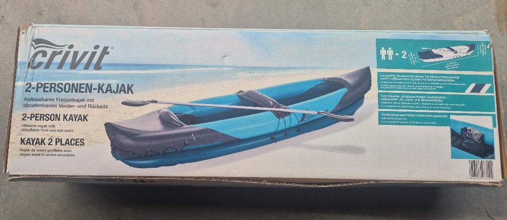 Kajak (ongebruikt), Watersport en Boten, Ophalen, Opblaasbaar, Nieuw, 2-persoons