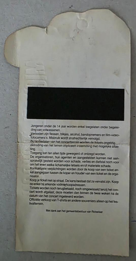 Origineel ticket Michael Jackson te koop van zijn concert in, Tickets en Kaartjes