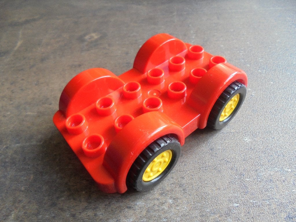 Lego Duplo Car Base 2x6 with Fixed Axles (zie foto's) 5, Enlèvement ou Envoi, Utilisé, Briques en vrac, Duplo