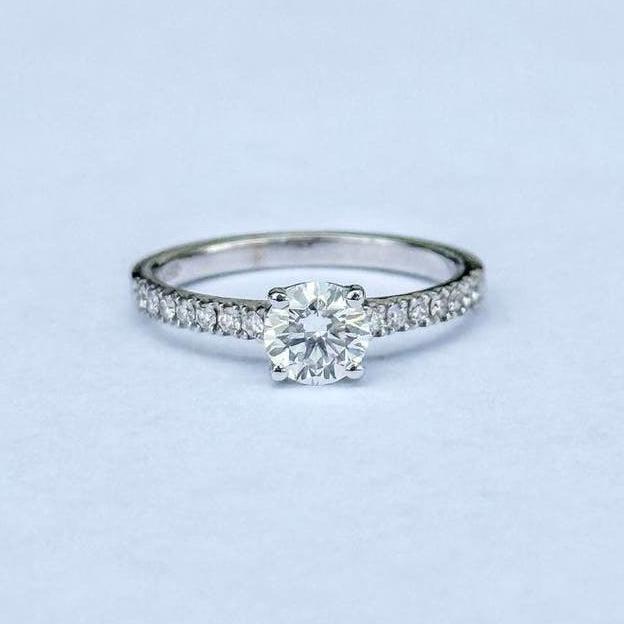 Bague fiançailles Or blanc 18k Diamant nat .50ct Cert GIA, Bijoux, Sacs & Beauté, Bagues, Neuf, Femme, Argent, Or, Avec pierre précieuse