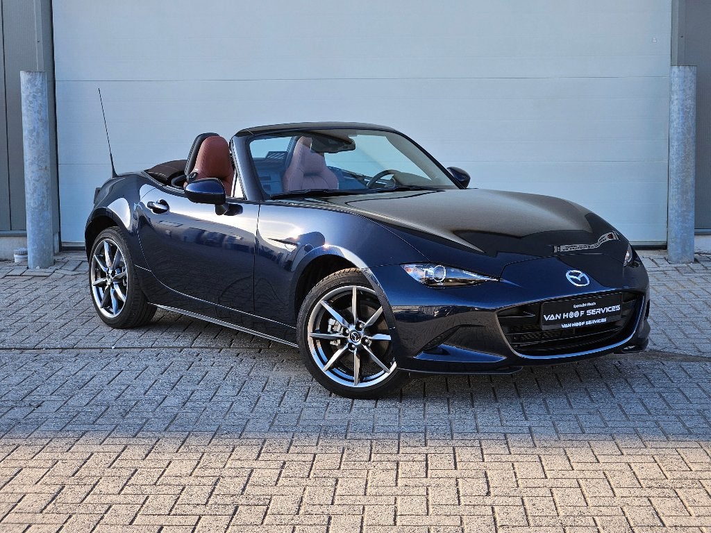 Mazda MX-5 2.0i 184 PK Skyactiv-G Kazari Nieuwstaat!, Auto's, Mazda, Achterwielaandrijving, 4 cilinders, Cabriolet, Blauw