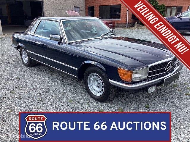 Mercedes-Benz 450 SLC | 1980 | Route 66 Auctions, Auto's, Zwart, Mercedes-Benz, Bedrijf, Handgeschakeld